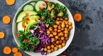 Healthy protein salad with roasted chickpeas Healthy protein salad with roasted chickpeas
